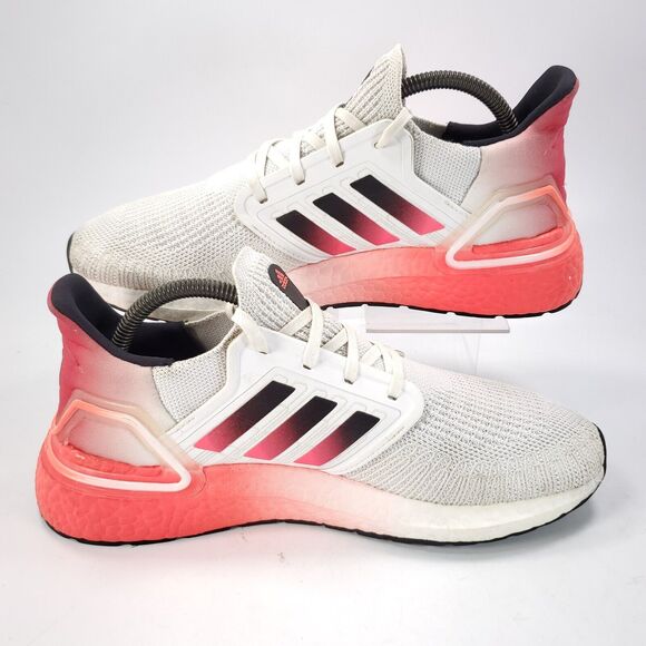 Adidas Ultraboost 2020 Athletic Running Shoe Mens Size 8 EG5177 White Red Black - Picture 5 of 9